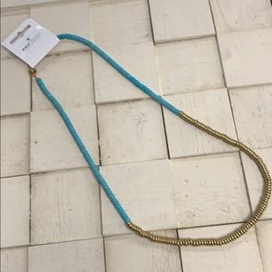 Half United turquoise beads & brass beads